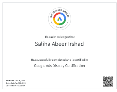 Certificate Display