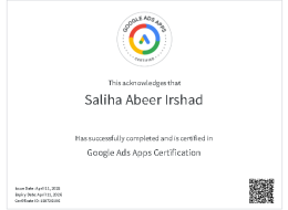 Certificate Google