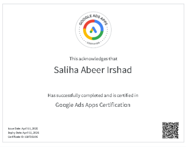 Certificate Google